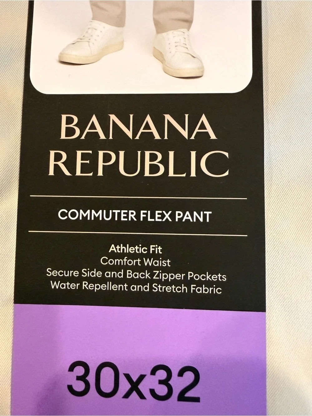 Banana Republic Commuter Flex Pants Men’s 30x32 Tan Athletic Fit Stretch NWT